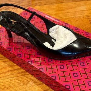 Tory Burch Like New Elegant Black Women's Slingback Heels